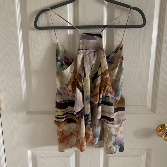 Anthropologie Jaloux Floral Pattern Mix Tank Top - Picture 2 of 5